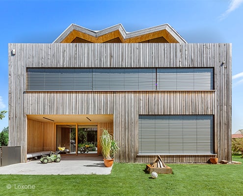 Haus mit Smart Home Sicherheitssystem